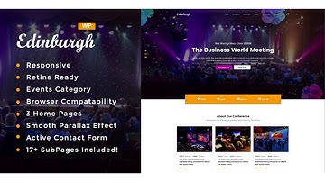 Edinburgh - Conference & Event WordPress Theme | Themeforest Website Templates and Themes