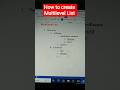 ✅ how to create Multilevel List in Msword #msword #msword_computer #multilevel #microsoft #shorts