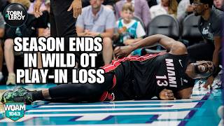 Miami Heat Season Ends In Wild OT Play-In Bam Adebayo Injured By LaMelo Dirty Play Fish Blow It