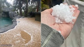 Spring storm brings hail, snow to SoCal