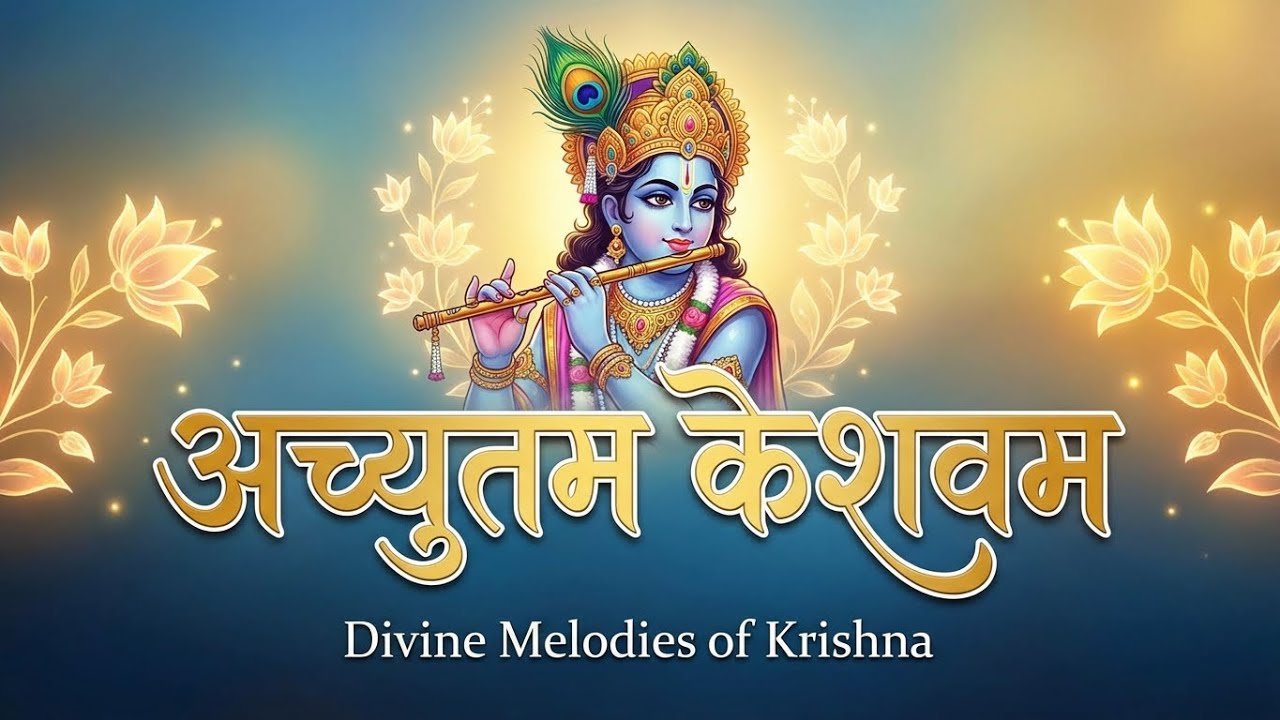 Achutam Keshavam | अच्युतम केशवम |  Achyutam Keshavam Krishna Damodaram | Peaceful Krishna Bhajan
