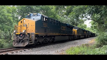 CSX | Happy Engineer | Coal Freight Train | Woodbine MD | 7-27-2022 #csx_trains #trains