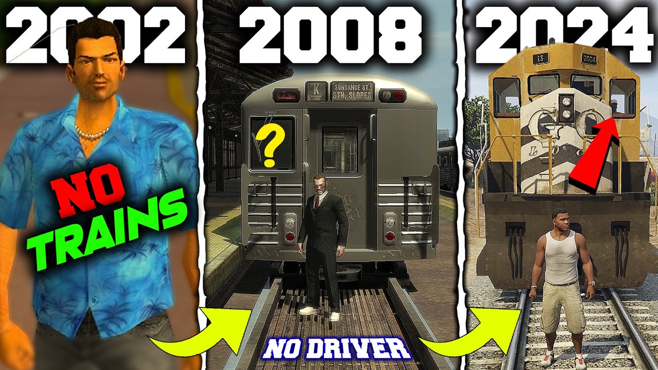 Trains Logic Evolution in GTA GAMES 🚆(GTA 3 to GTA 5)