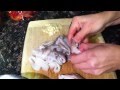 How to clean a baby octopus