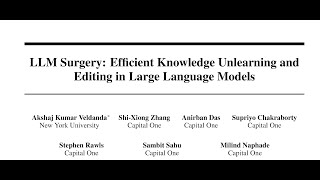 [QA] LLM Surgery: Efficient Knowledge Unlearning and Editing in Large Language Models