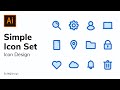 Designing a simple icon set - Icon Design Process (Adobe Illustrator) | NQdesign