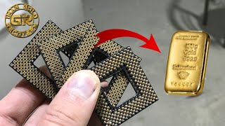 Gold Recovery From Vintage Ceramic Cpu Sockets Gold Recovery From Electronics Gold Recovery