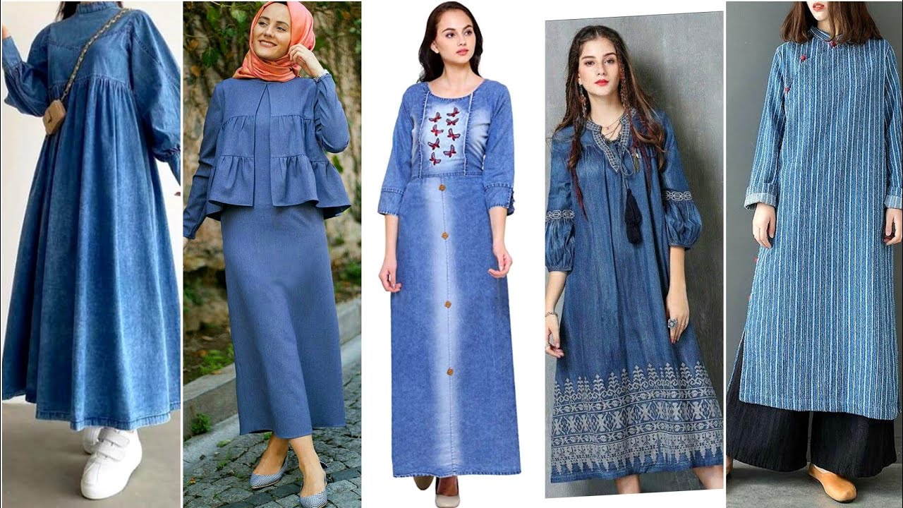 Latest denim dress designs🔥😍/wedding dresses/kids wear/party wear dresses/plain dress designs