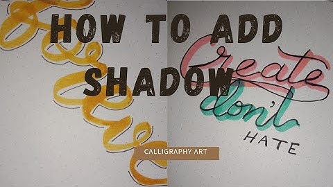 how to add shadow to brush lettering /calligraphy/handlettering
