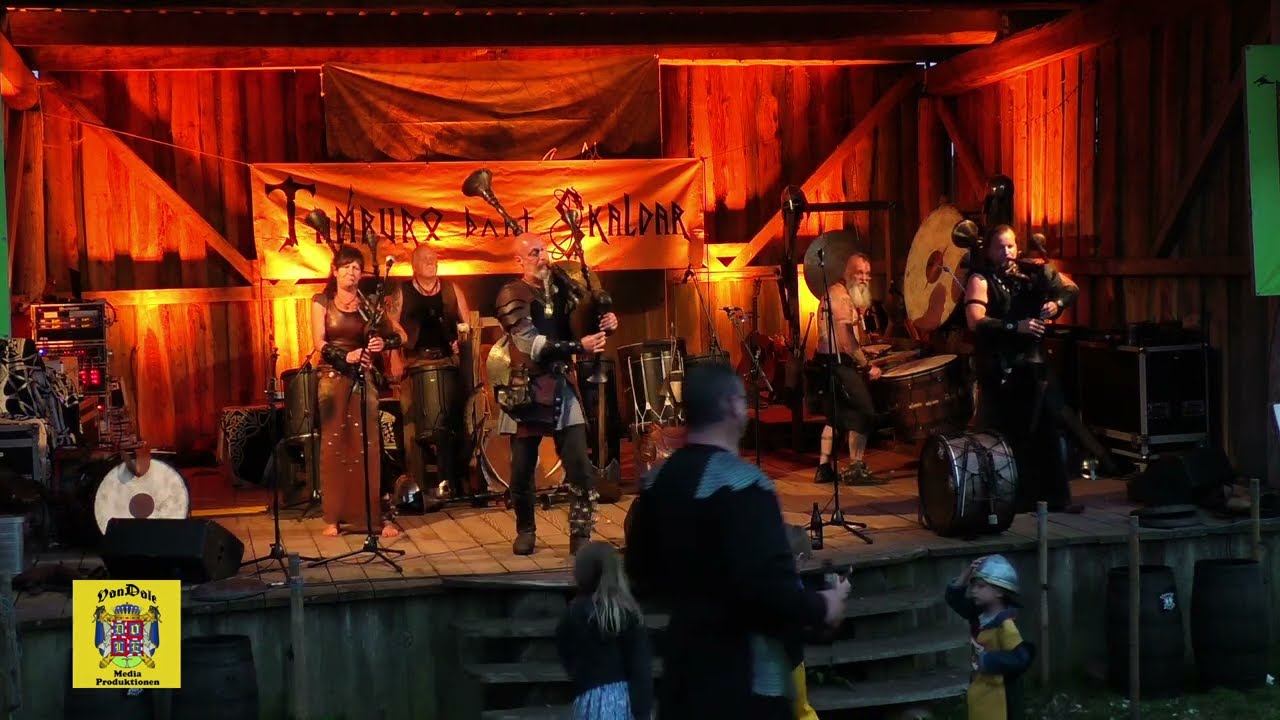 Tamburo bant Skaldar - Saltarello - Mittelaltermarkt Freisen 2024  - Vandale Media Produktionen
