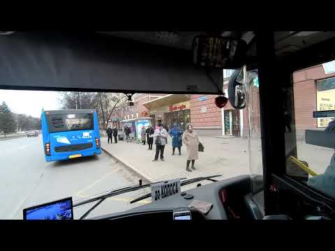 Кемерово. Автобус 15 - "Металлплощадка". Bus route 15 - "Metallploschadka".