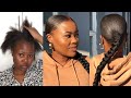 EASY PROTECTIVE HAIRSTYLE WITH BRAIDED BUN❤️