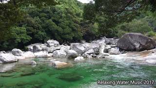 【癒し】自然音　川のせせらぎ　屋久島のパワースポット　神秘的なブルーの清流　横河渓谷