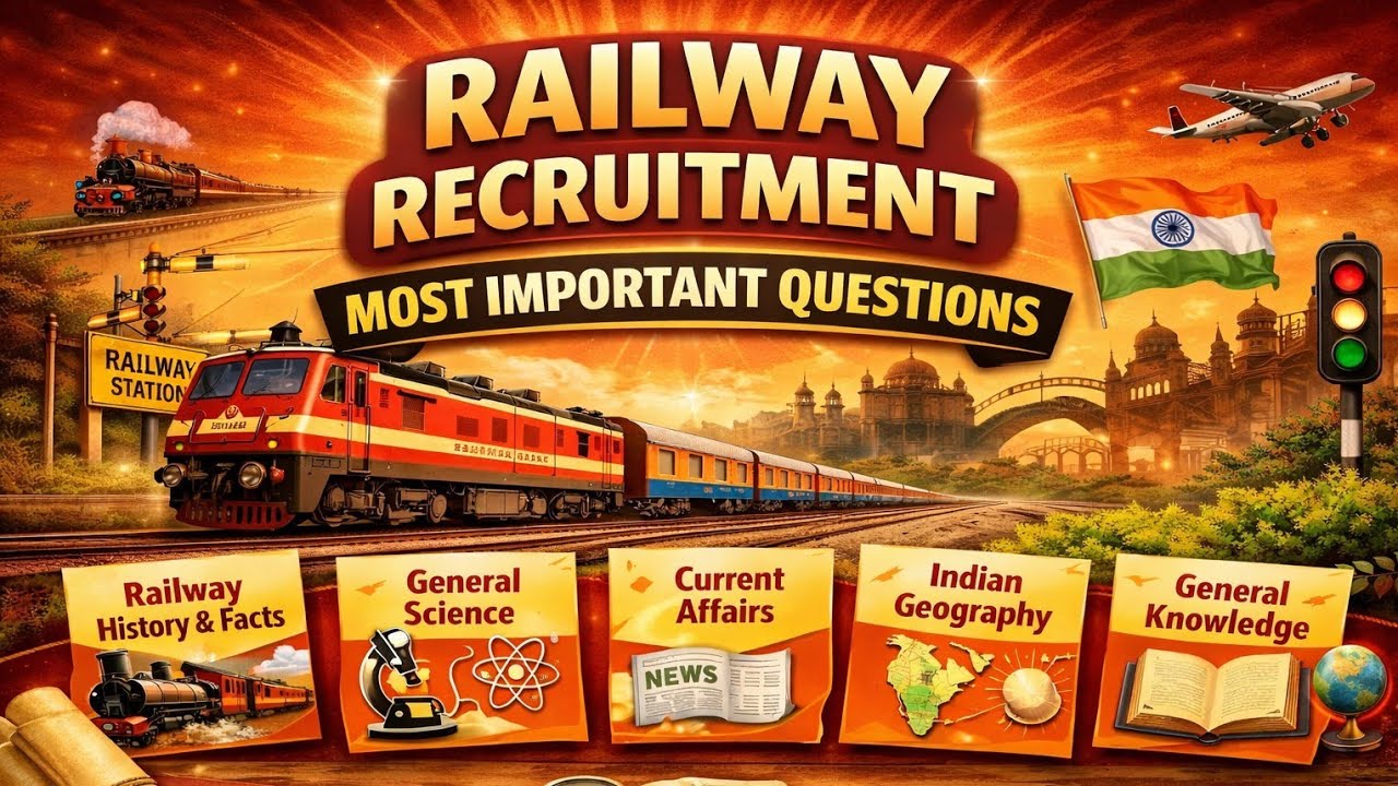 Railway Recruitment Exam | Most Important Questions & Answers | RRB NTPC Group D GK Live Stream
