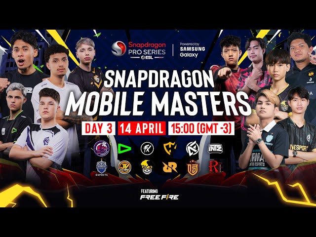 🔴 LIVE: Snapdragon Mobile Masters 2024 | Day 3 | Free Fire class=