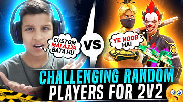 CHALLENGING RANDOM PLAYERS FOR 2V2 IN FREE FIRE🔥