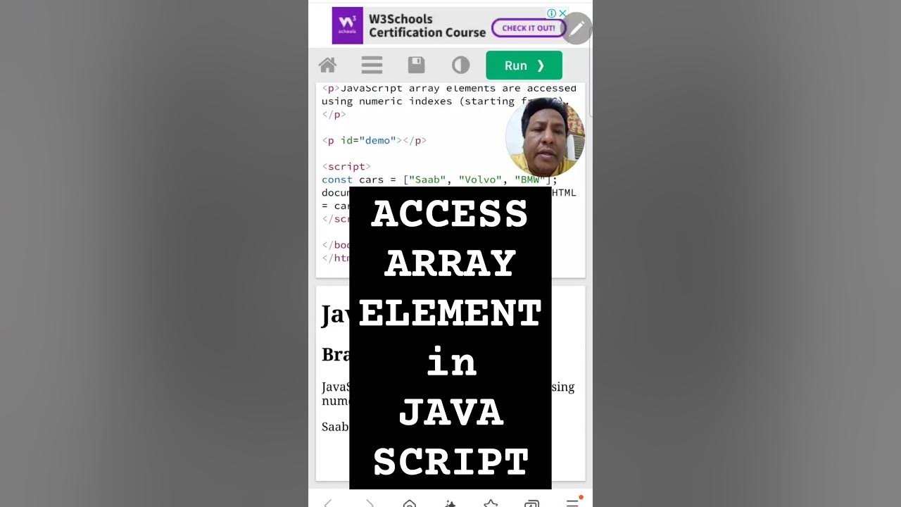 Access array element javascript tutorial programmingwithrakesh youtube