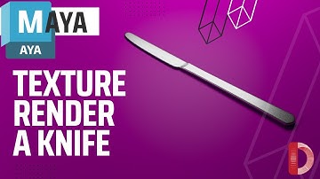 How To UV Map, Texture & Render A Knife | Maya Tutorial