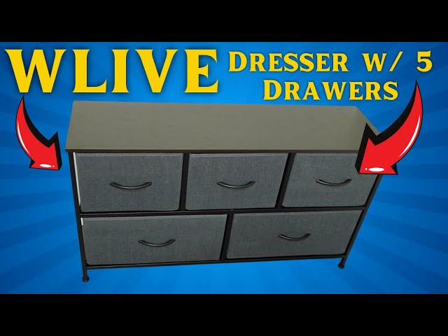 Dark Grey 8 Drawer Fabric Dresser with Side Pockets