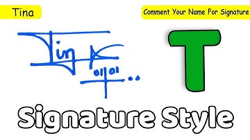✔️ Tina Name Signature Style Request Done