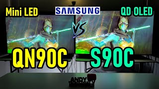 SAMSUNG QN90C vs S90C \/ Mini LED vs QD OLED \/ 144Hz 4K HDR GSync FreeSync