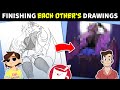 Artists Finish Each Other's Sketches