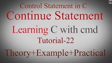 learning c with cmd || Continue statement in c