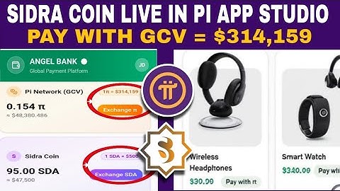 SIDRA COIN Appeared In Pi Browser With Pi Coin Price GCV=314,159 & Sidra Price | Pi Network