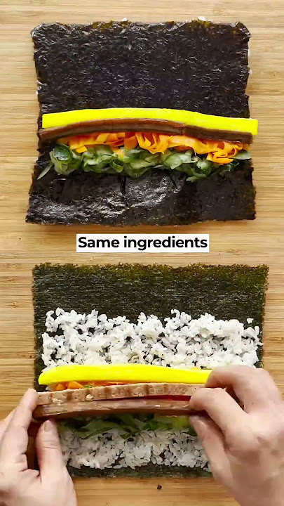 Kimbap Two ways to Roll #koreanfood #sushi