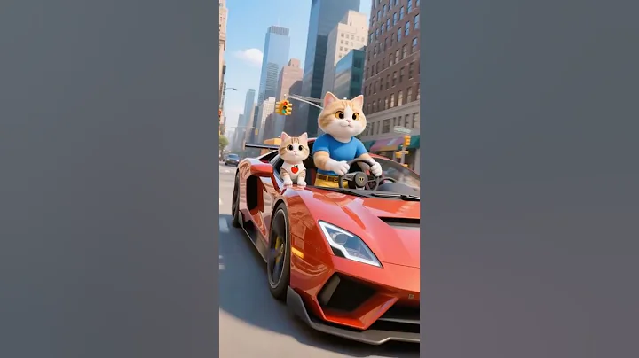 Watch the video about 🚗🐱 Rusty Car, Clever Cats #aicat #ai #cartoon #cat #catshorts