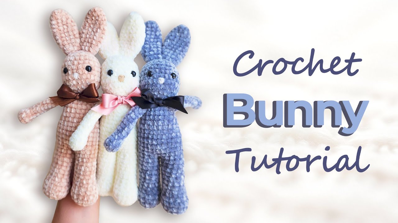 Youtube Crochet Rabbit Tutorial Crochet Bunny 🐰 Step-by-Step Tutorial - Amigurumi - Free Pattern 🤍 ...
