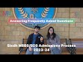 Sindh mbbsbds admissions process 202324  answering your faqs