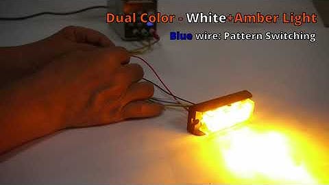 Dual-Color Warning Lighthead LHADC31S-PK-WA-V2 | Wiring instruction | Patterns with Slow Flash