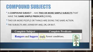 Compound Subjects & Predicates