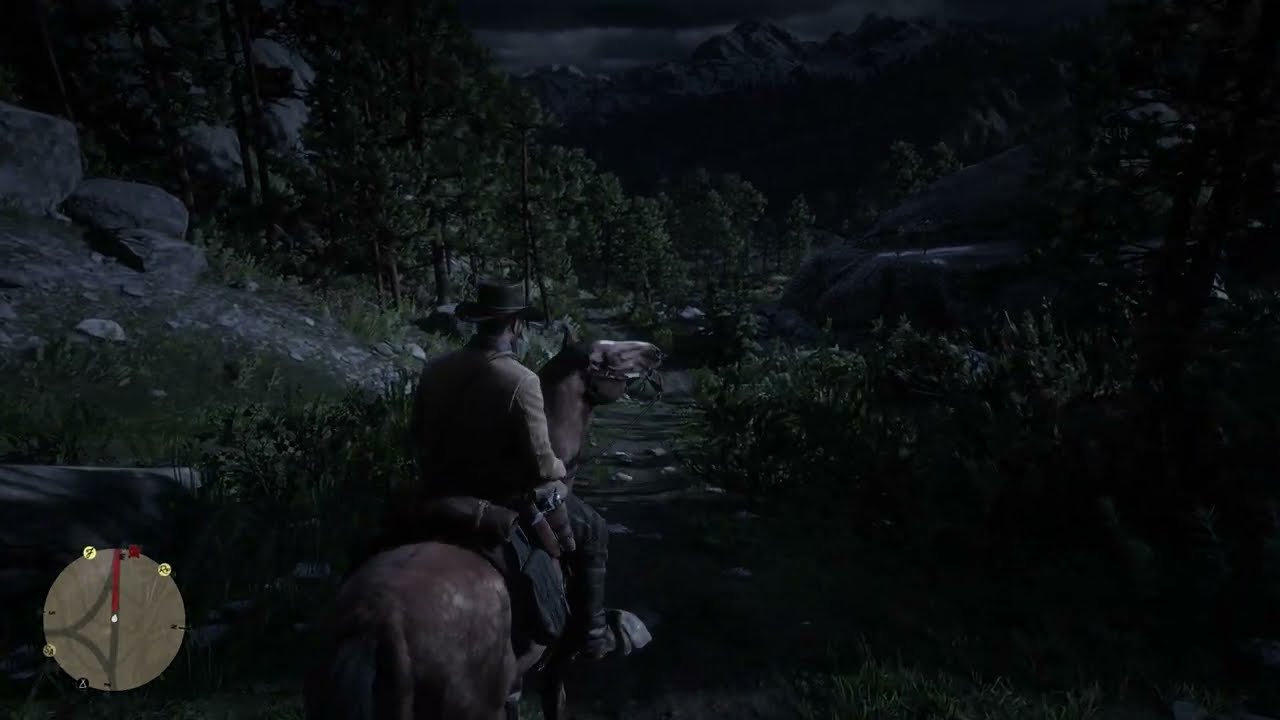 RDR2 Night Walk Under the Stars 🌌 | Beautiful Scenery | Relaxing Vibes
