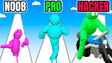 NOOB vs PRO vs HACKER in Rope-Man Run