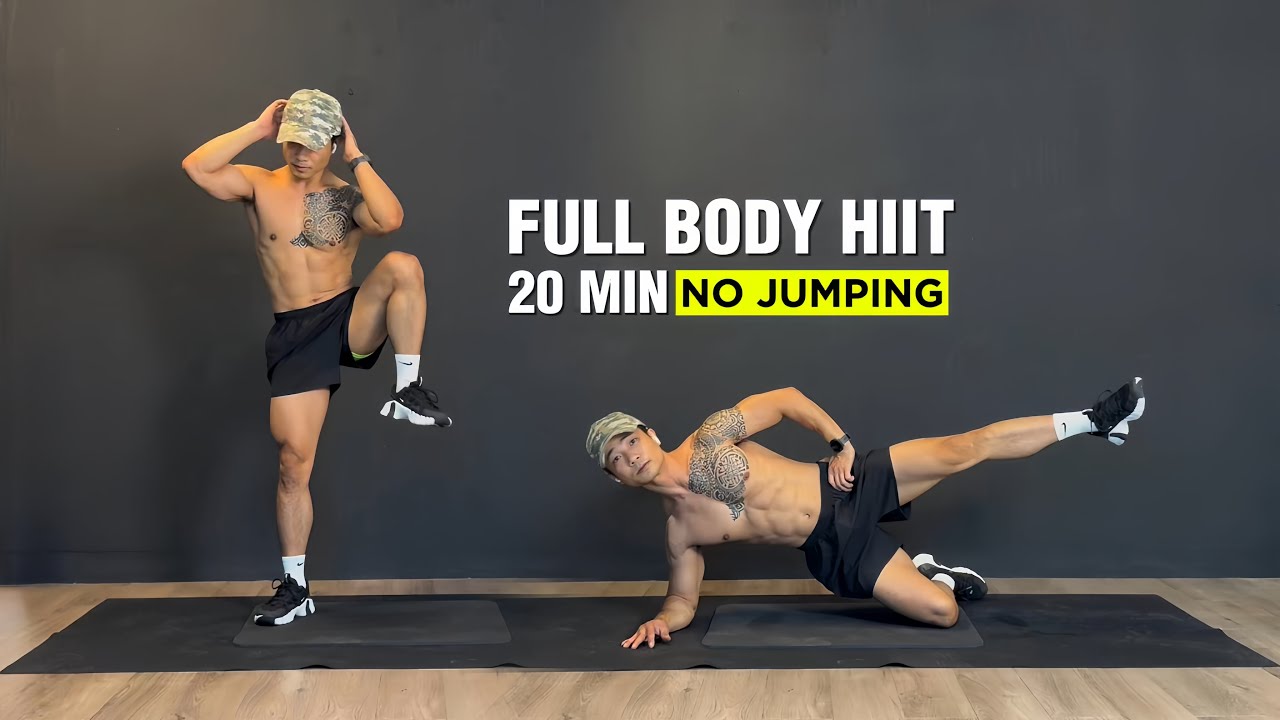 20 MIN LOW IMPACT HIIT Workout | Full Body Workout ( NO JUMPING ) - No ...