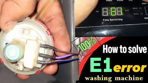 How to solve E1 error  in washing Machine/ Pressure switch issue Tips/ Whirlpool /in தமிழ்