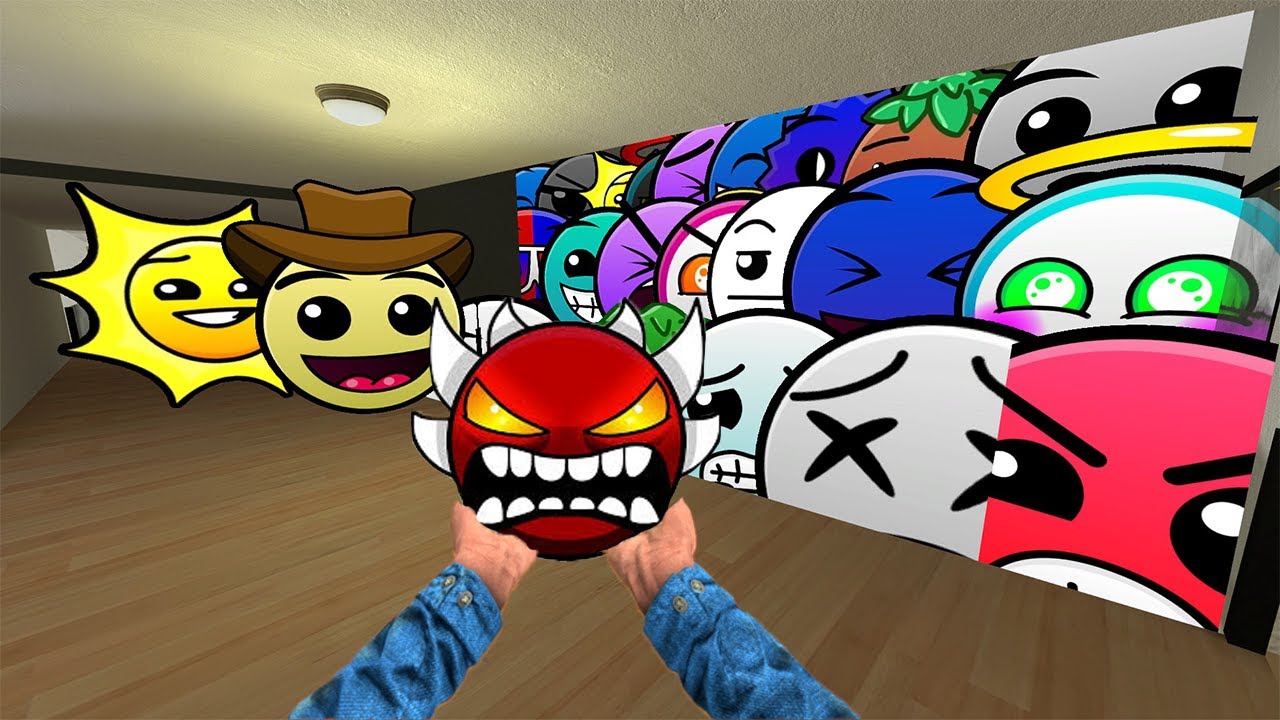 Saving Baby AngryFace From Geometry Dash Emoji, Fire in the hole, Lobotomy Dash, More Nextbot in Gmo