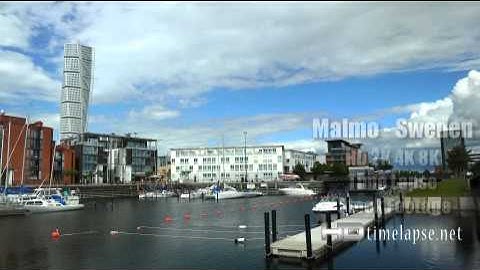 Malmo, Sweden - UHD Ultra HD 2K 4K Video Time Lapse Stock Footage Royalty-Free