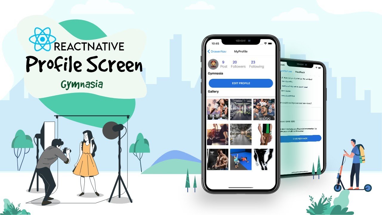 React Native Profile Screen | React Native Profile UI ⭕👍 - YouTube