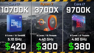 Core i7-10700K vs Ryzen 7 3700X vs i7-9700K Gaming and Rendering Benchmark Comparisons