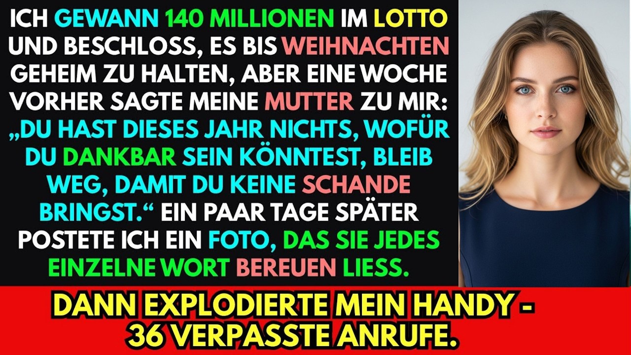 Ich habe meiner Familie verschwiegen, dass ich im Lotto gewann–die beste Entscheidung meines Lebens.