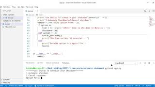 Automate shutdown with Python