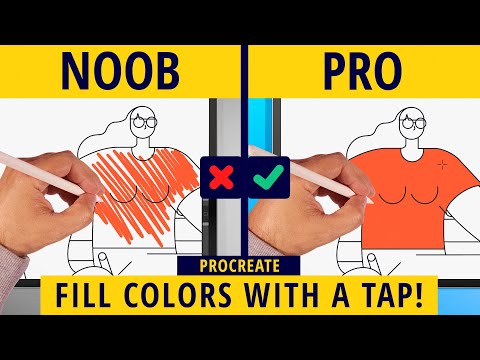How To Fill Colors With A Tap On Your Canvas In Procreate - Procreate Tips