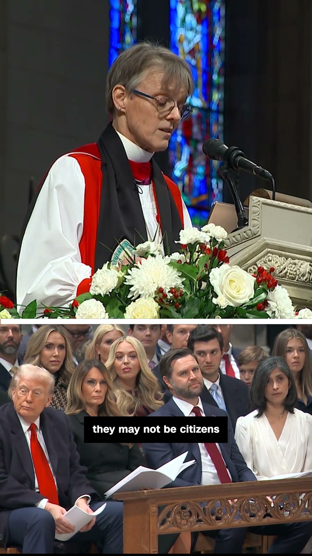 WATCH: Trump react to reverend's plea to have mercy on immigrants, LGBTQ community