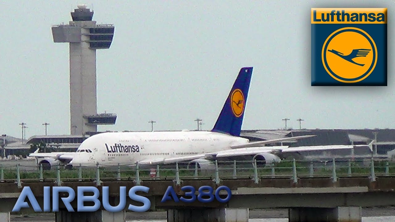Lufthansa Airbus A380 Landing At New York S John F Kennedy Int L Airport Jfk Youtube
