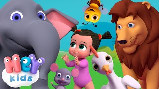 Video thumbnail of "Sons des animaux pour enfants | Chanson sur les animaux pour bébé | HeyKids en Français"