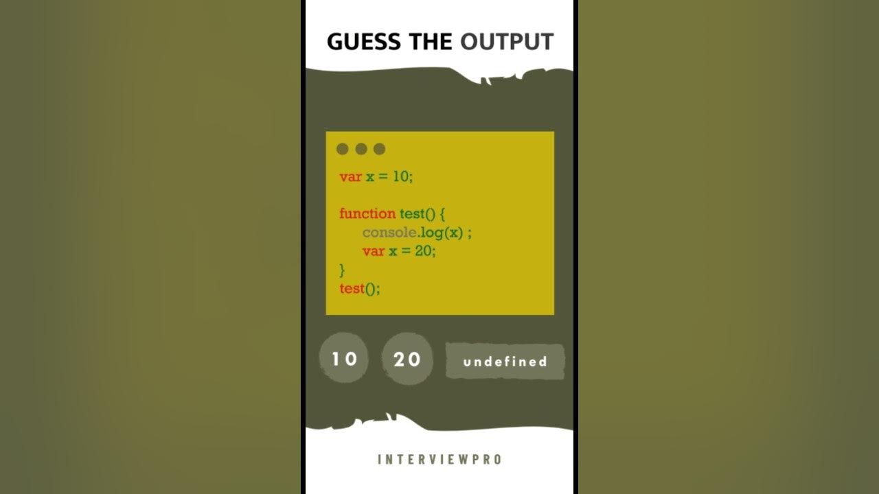 javascript tricky question hoisting functionscope js interviews