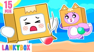Hot and Cold on the Beach - Learning Opposites | LankyBox Channel Kids Cartoon
